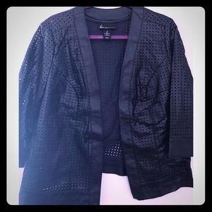 Lane Bryant Perforated Faux Leather Jacket Size 16